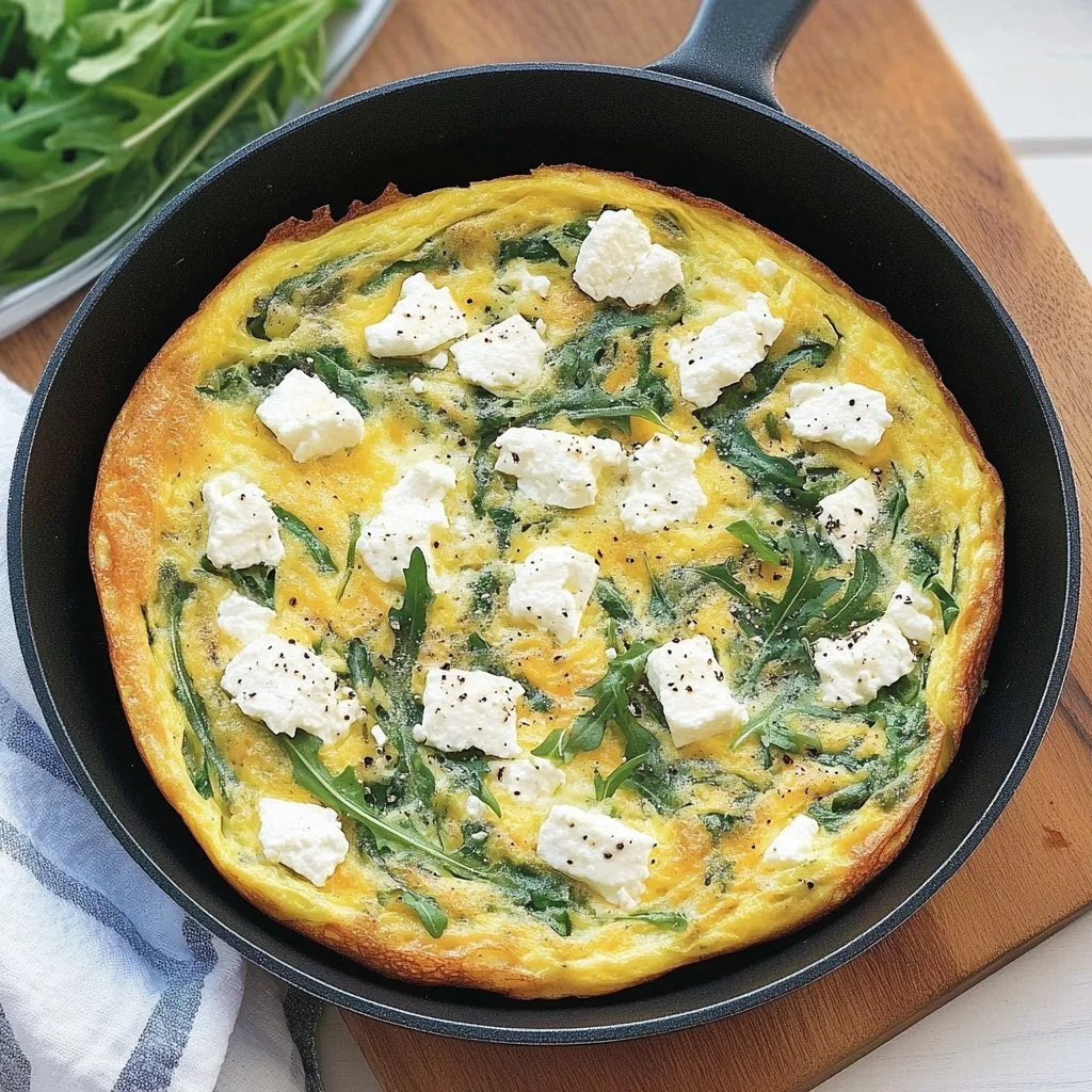 Arugula Frittata with Feta