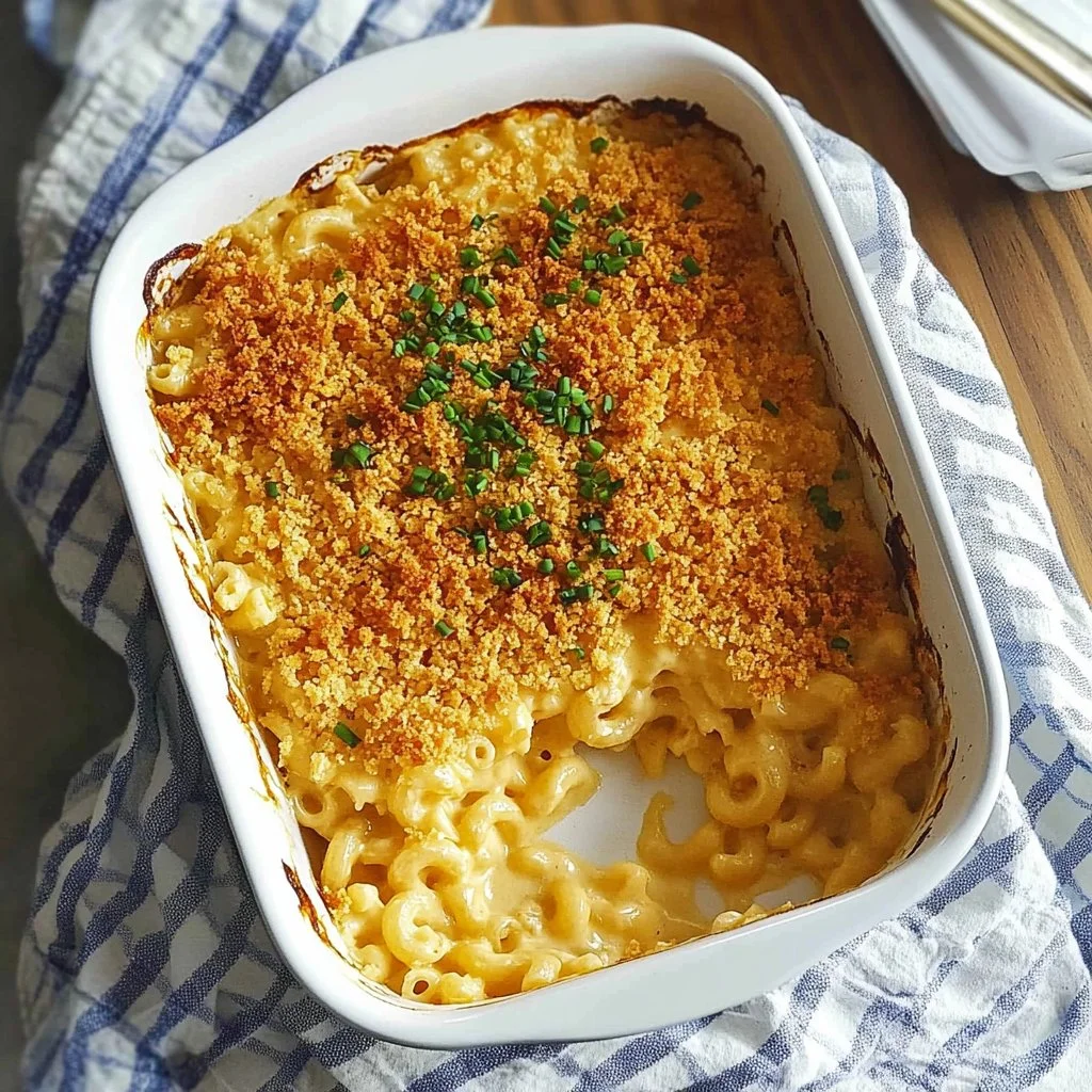 Baked Mac and Cheese with Ritz Cracker Topping