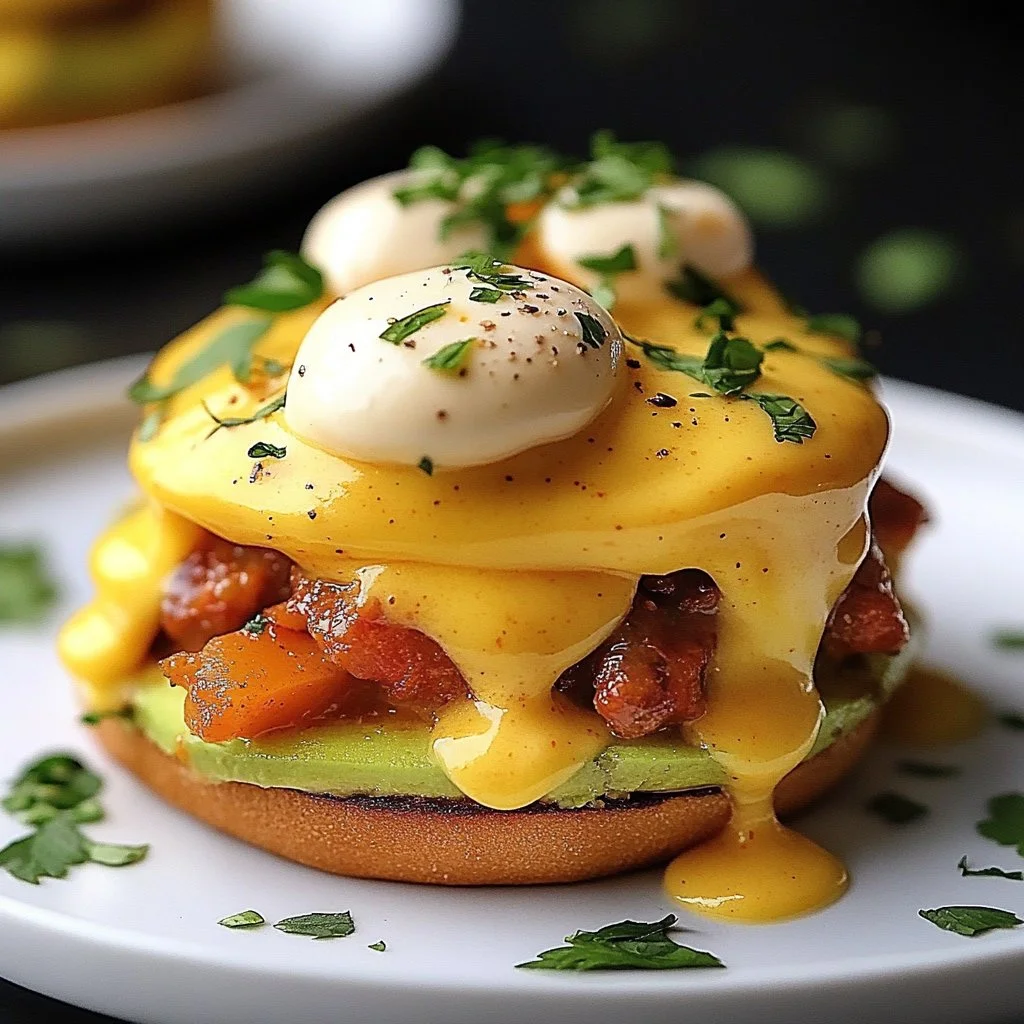 Butternut Squash & Chorizo Breakfast Stack with Chipotle Hollandaise