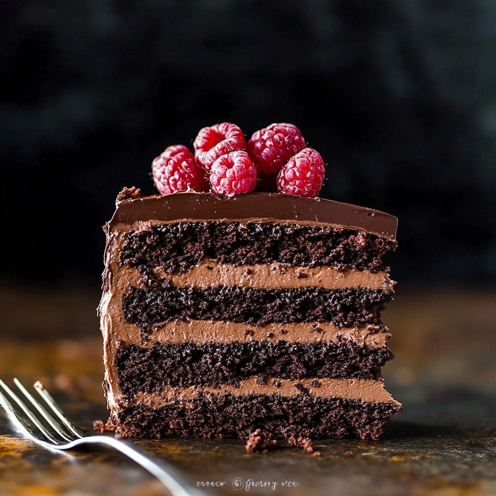 Dark Chocolate Mousse Cake