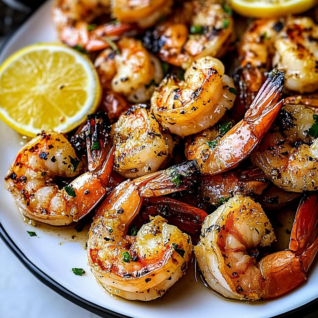 Grilled Garlic Butter Prawns