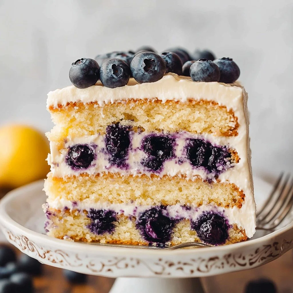 Lemon Blueberry Layer Cake