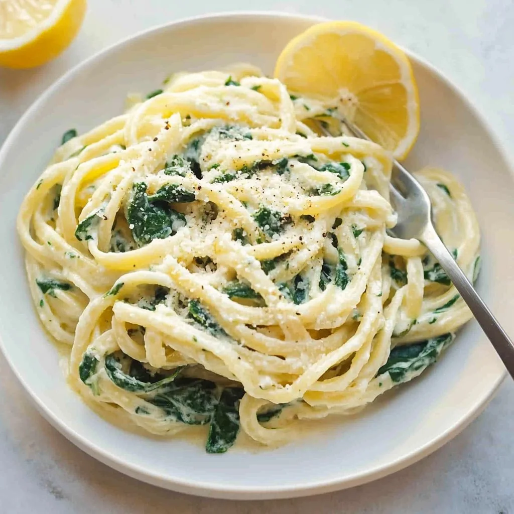 Lemon Ricotta Pasta & Spinach