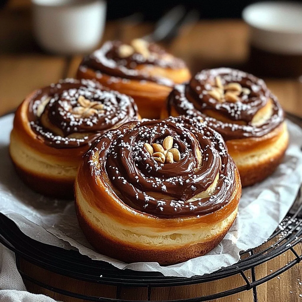 Nutella and Halva Babka Buns