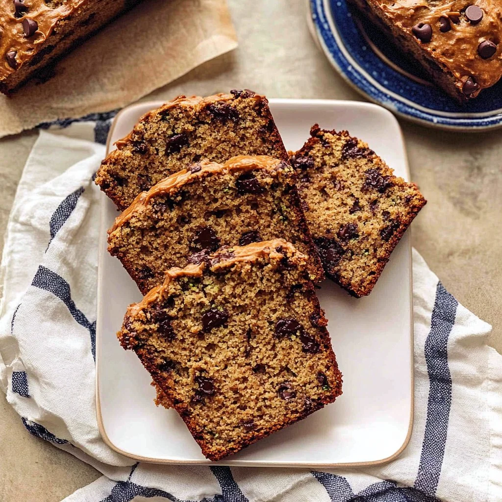 Peanut Butter Chocolate Chip Zucchini Bread