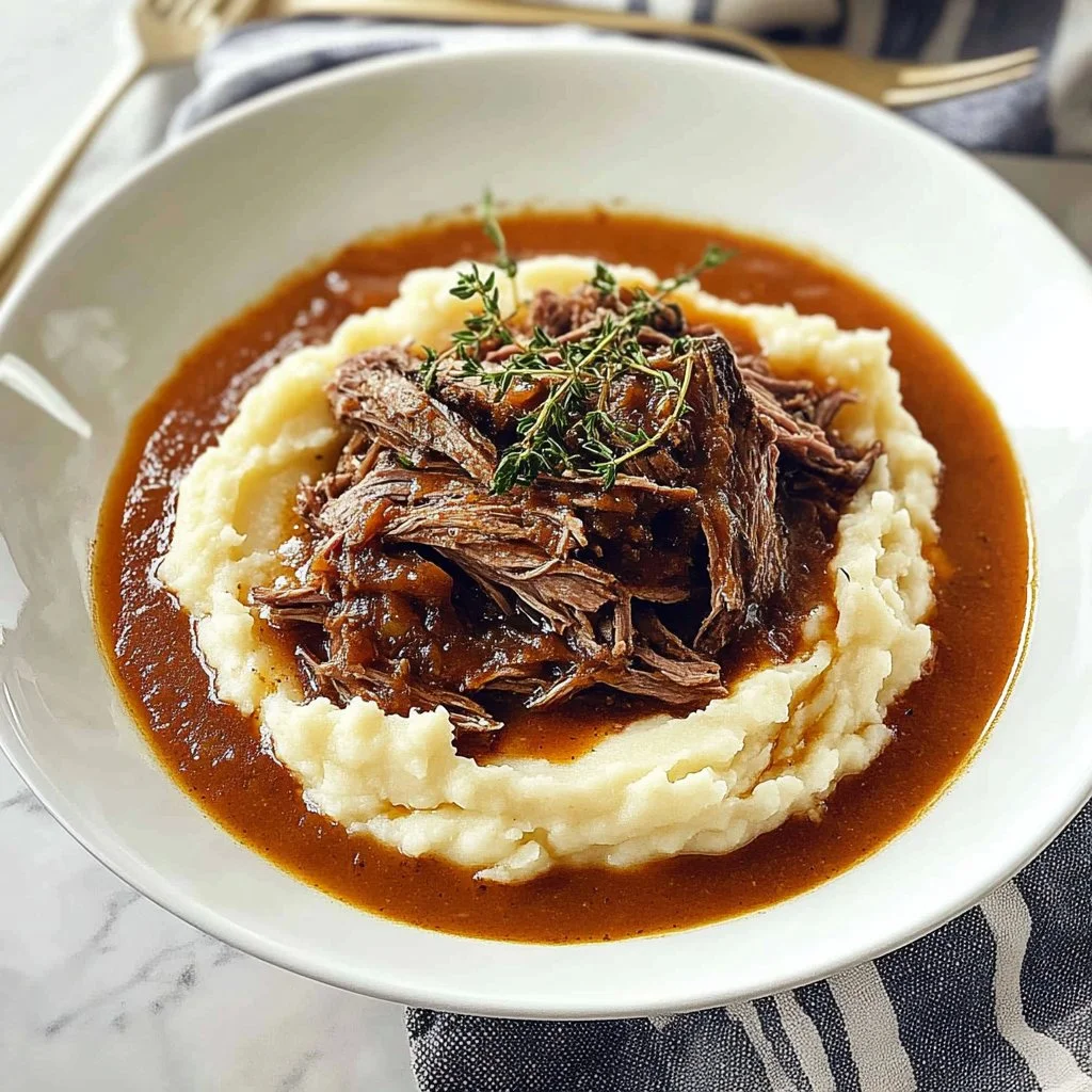 Pot Roast with Mashed Potatoes