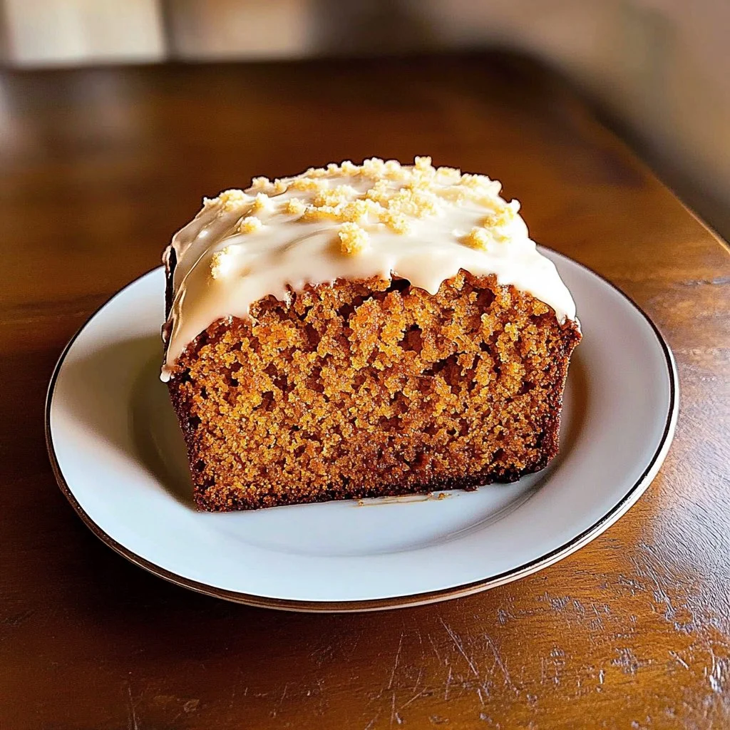 Pumpkin Bread with Cream Cheese Frosting
