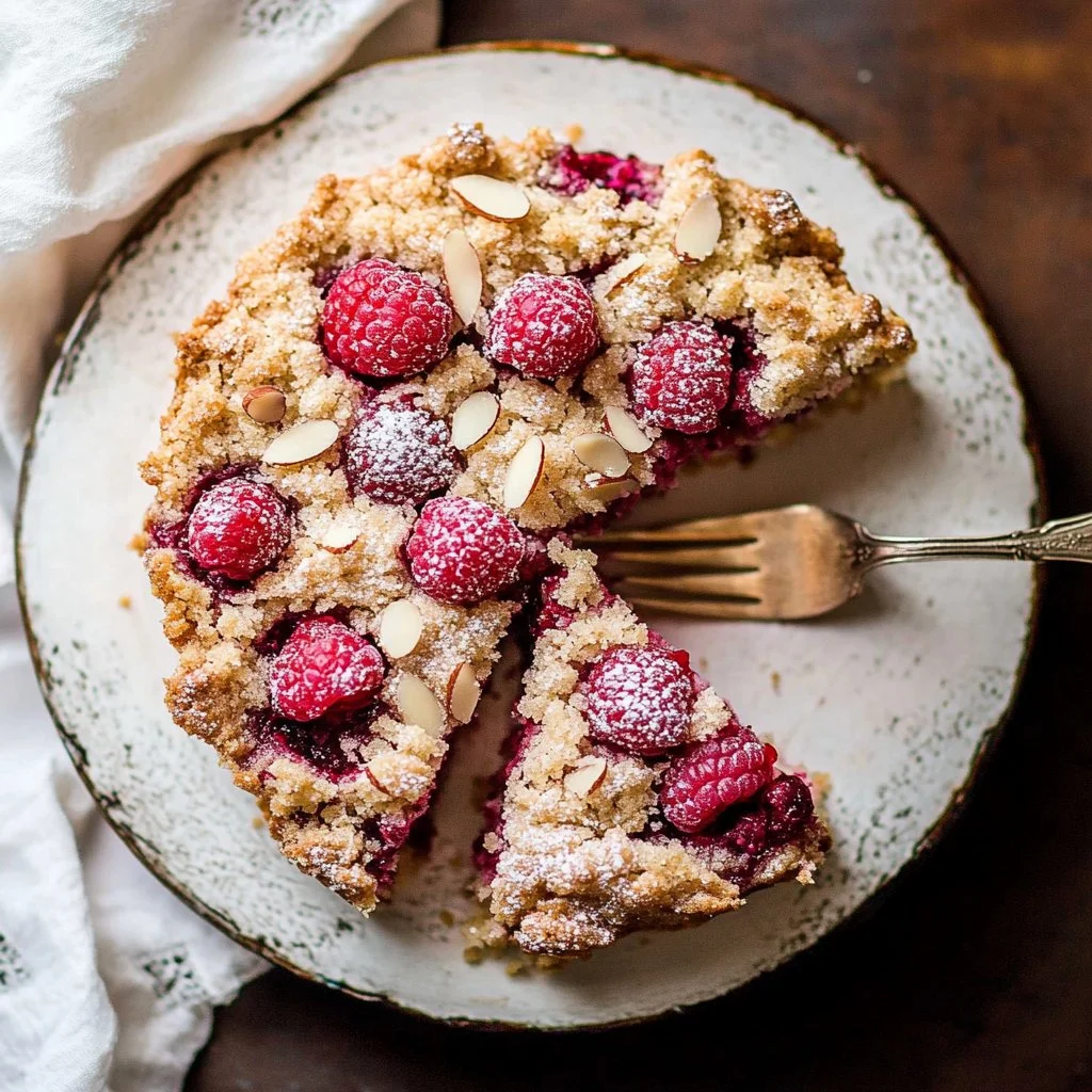 Raspberry Almond Crumb Cake
