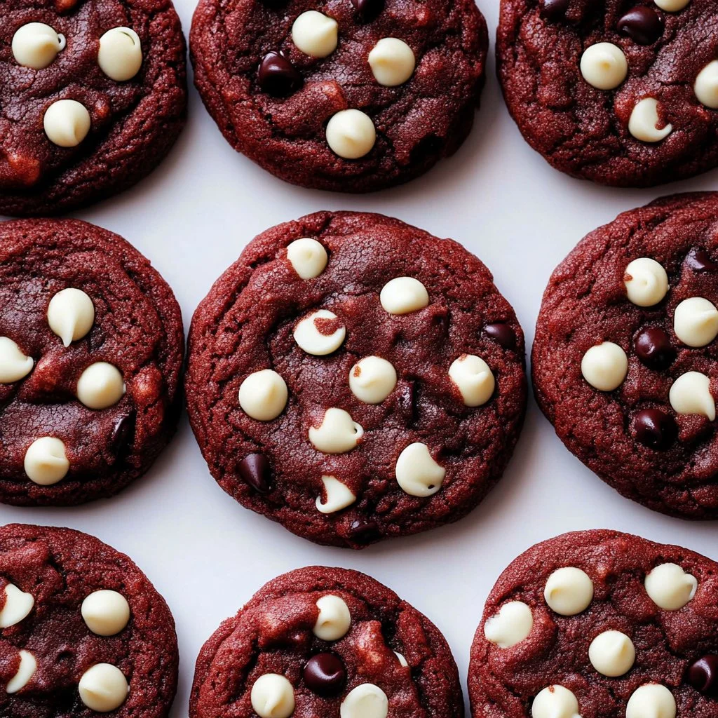 Red Velvet Chocolate Chip Cookies