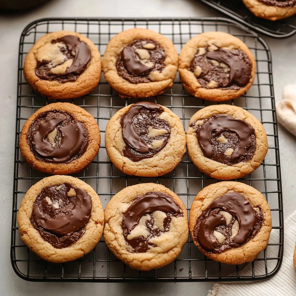 Soft-Baked Peanut Butter Chocolate Swirl Cookies