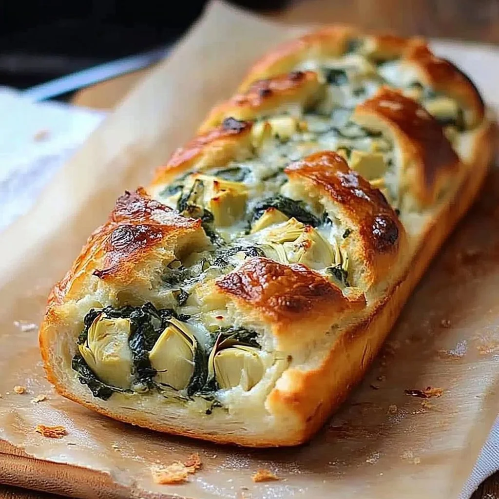 Spinach and Artichoke Stuffed Bread