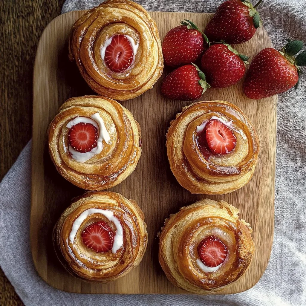 Strawberries and Cream Cruffins