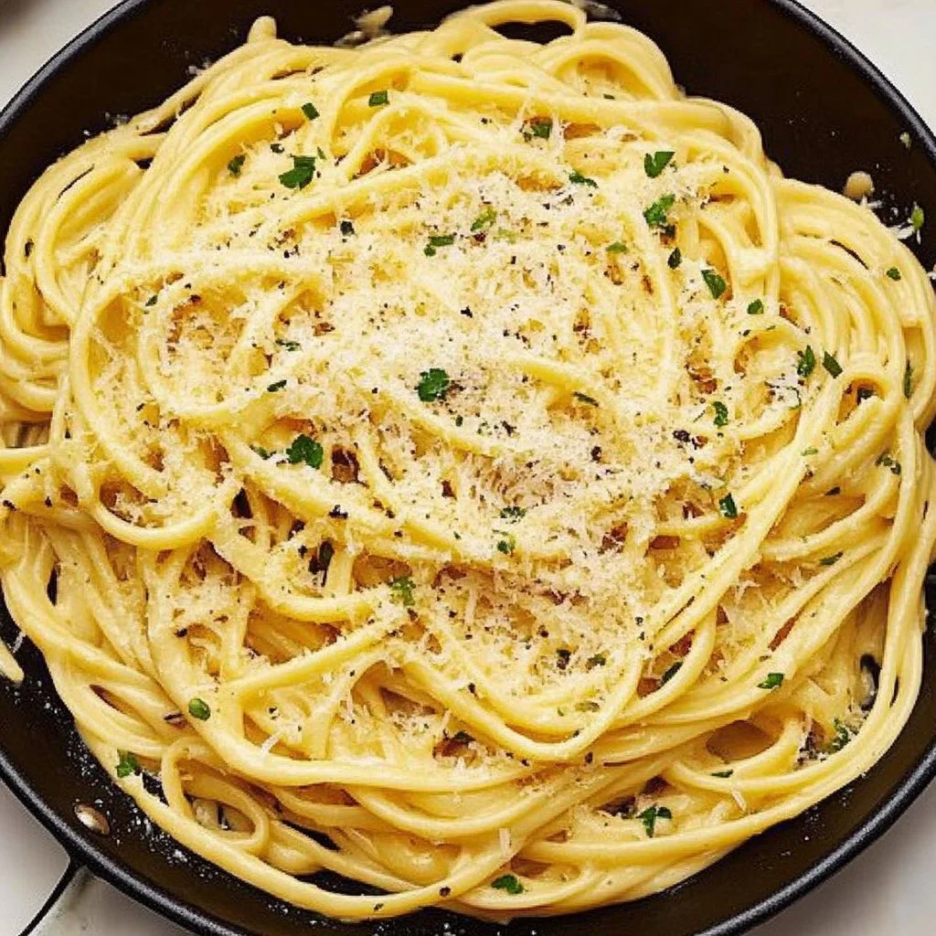 Creamy Three-Cheese Spaghetti