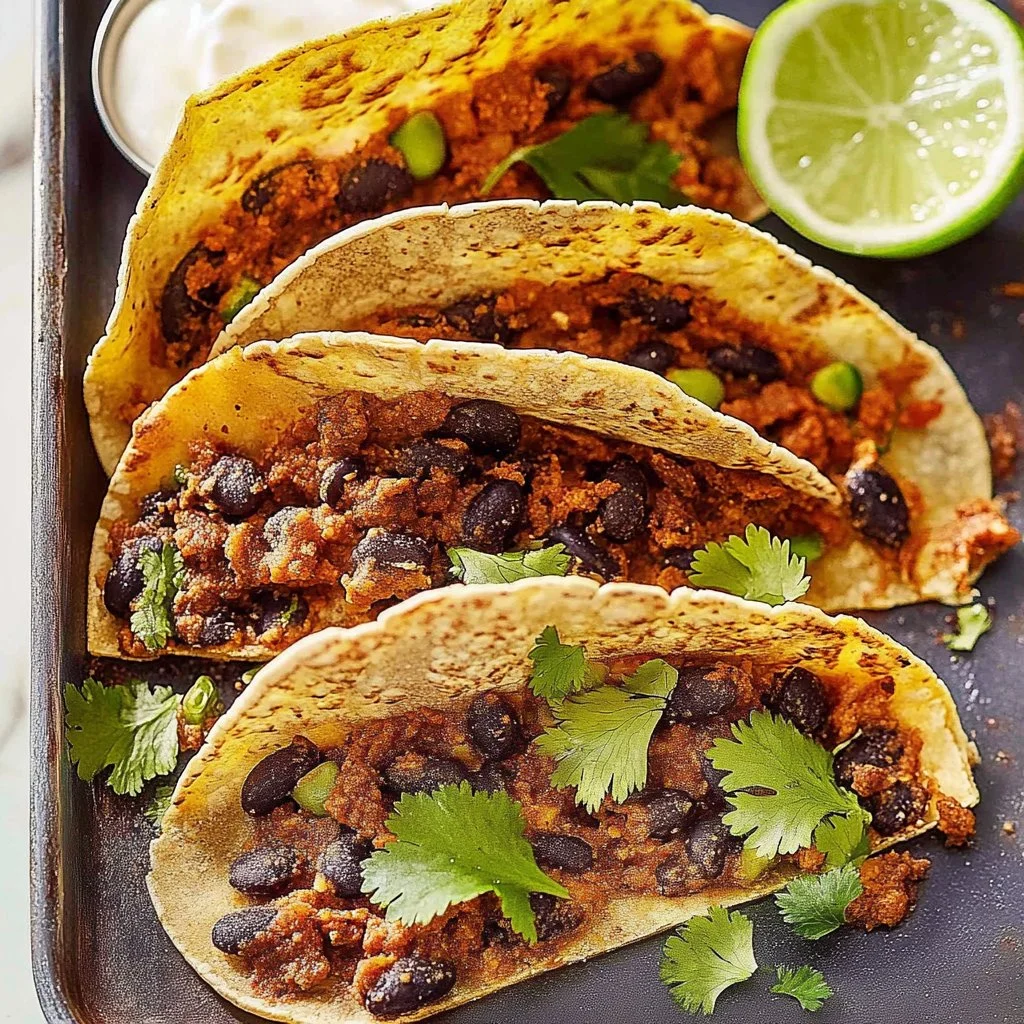 Crispy Sheet-Pan Black Bean Tacos