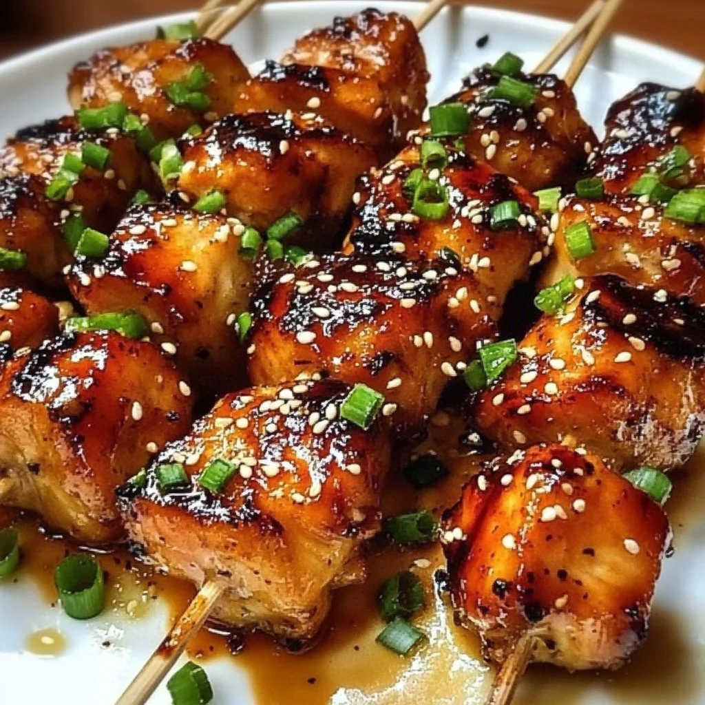 Honey Garlic Chicken Skewers