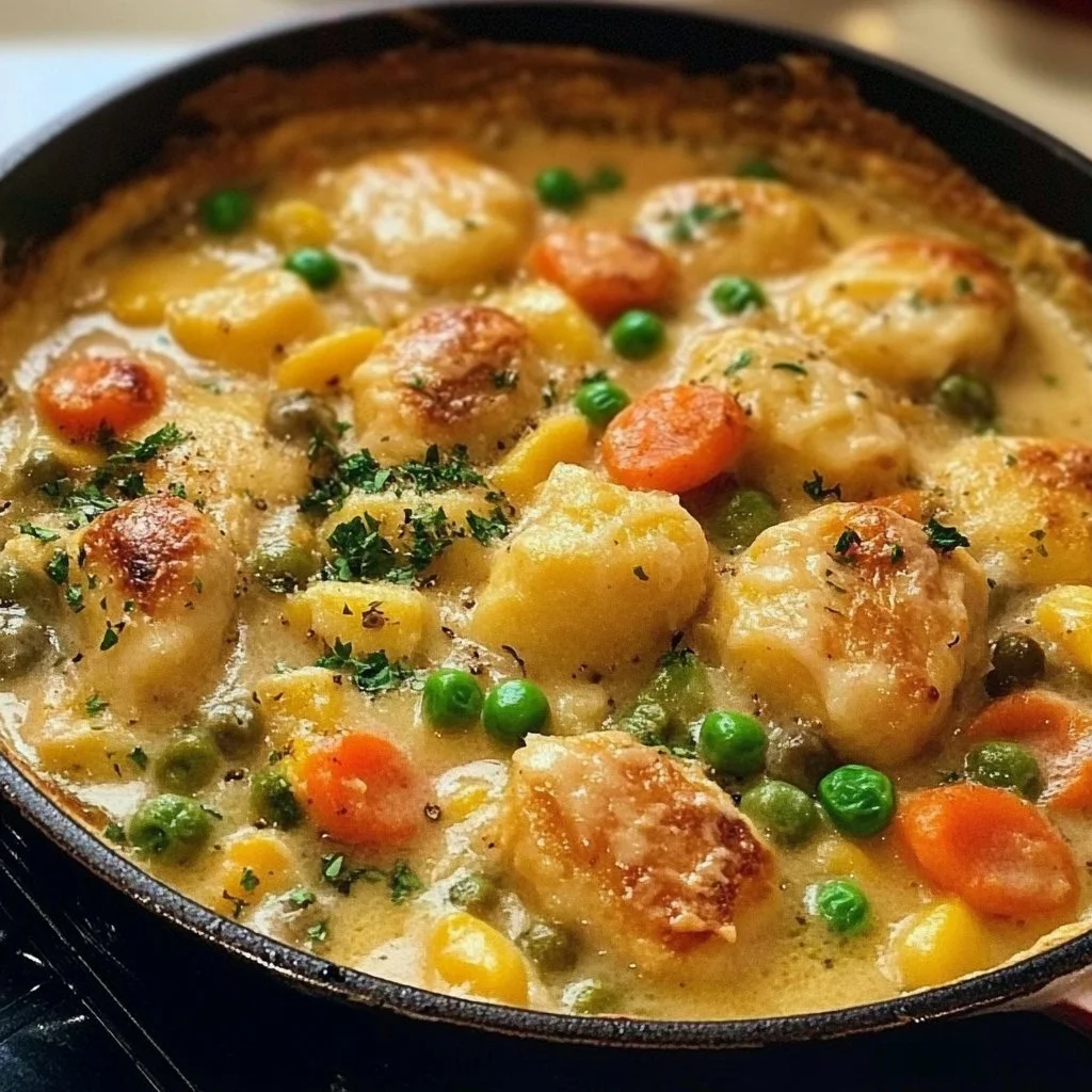 One Pot Gnocchi Chicken Pot Pie