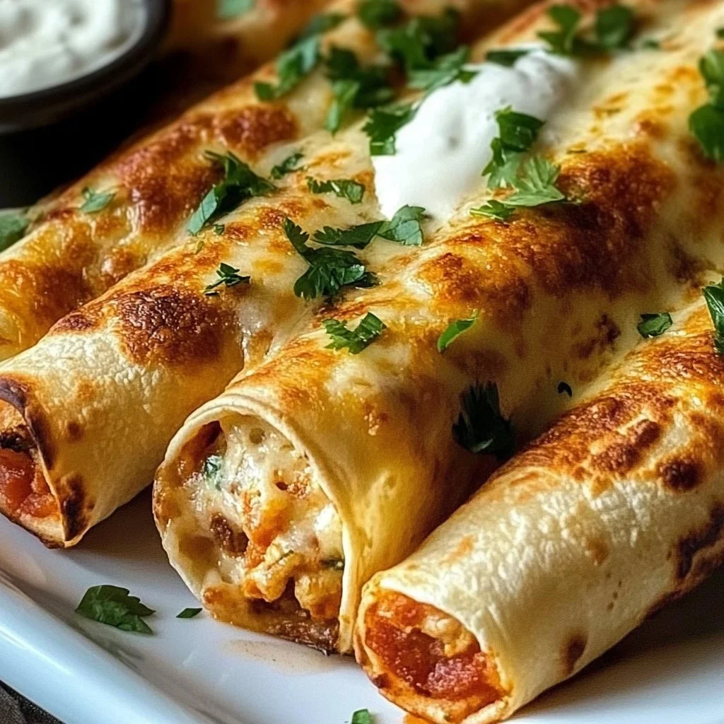Oven Baked Chicken Taquitos
