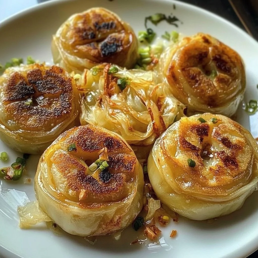 Pan-Fried Cabbage and Noodle Buns