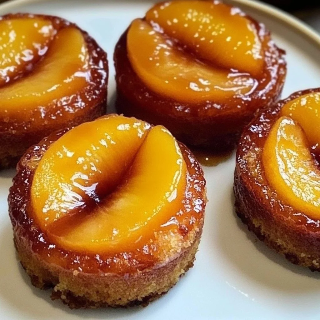 Peach Upside Down Mini Cakes