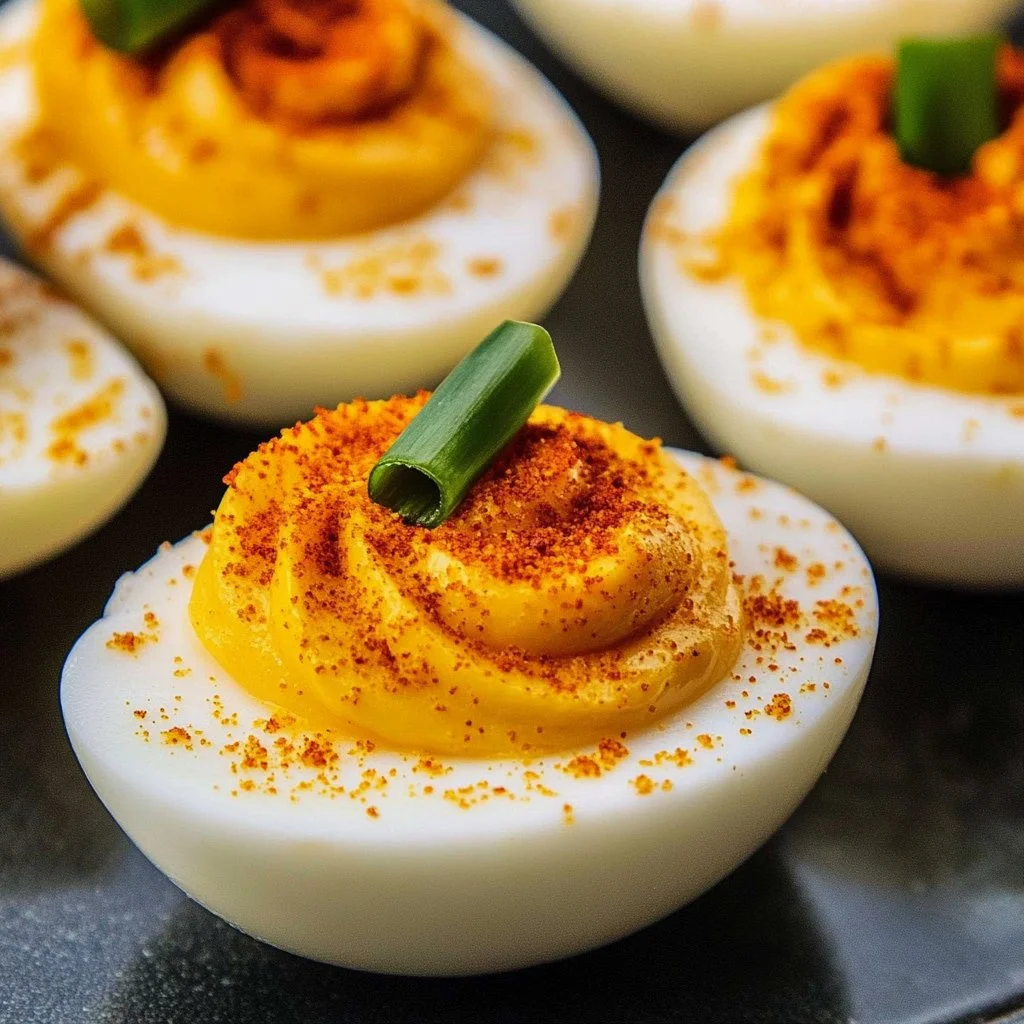 Pumpkin Deviled Eggs