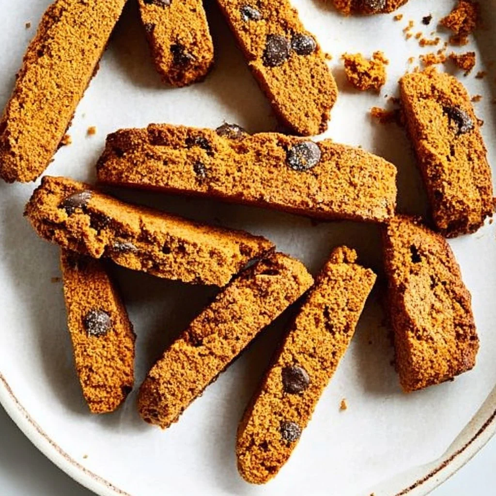 Pumpkin Spice Chocolate Chip Biscotti