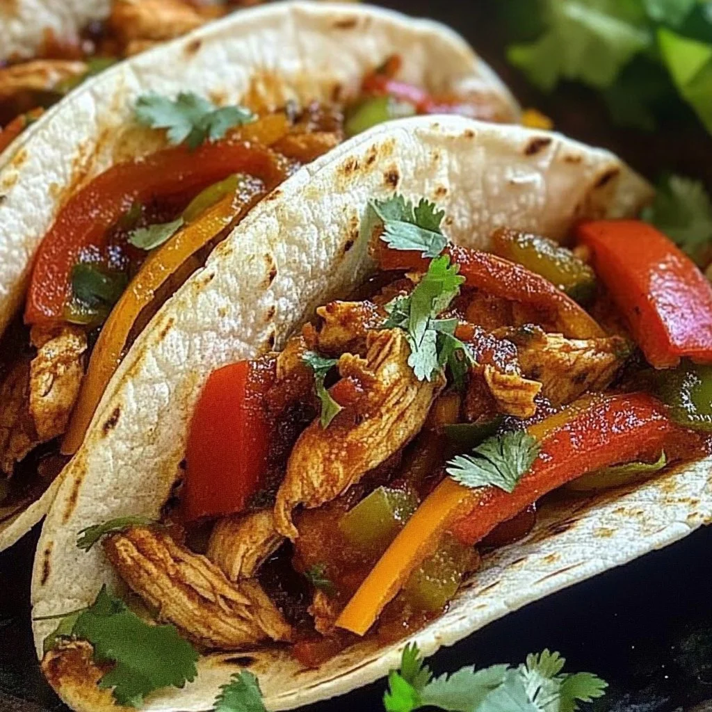 Slow-Cooked Smoky Chicken Fajitas