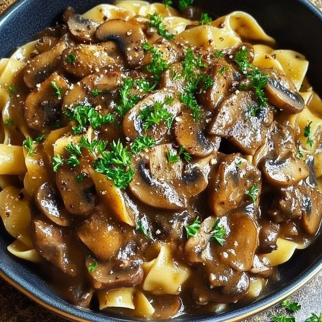 Vegan Mushroom Stroganoff