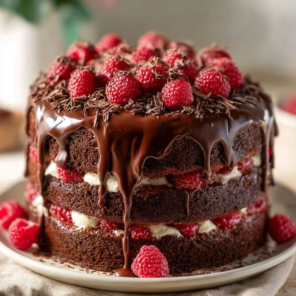 Chocolate Raspberry Drip Cake: A Decadent Delight