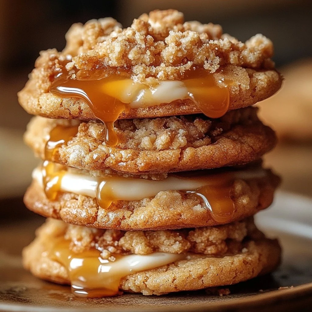 Copycat Crumbl Salted Caramel Cheesecake Cookies