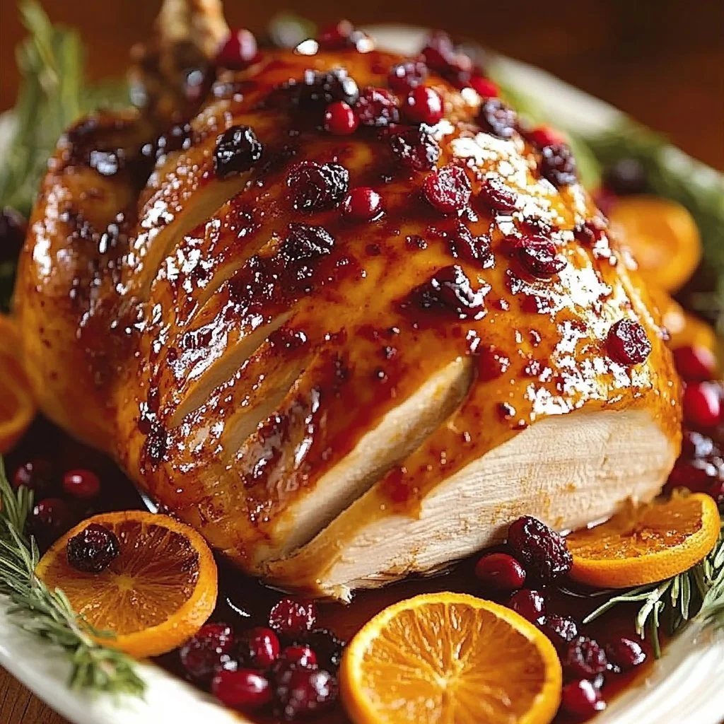 Cranberry Orange Glazed Turkey Breast