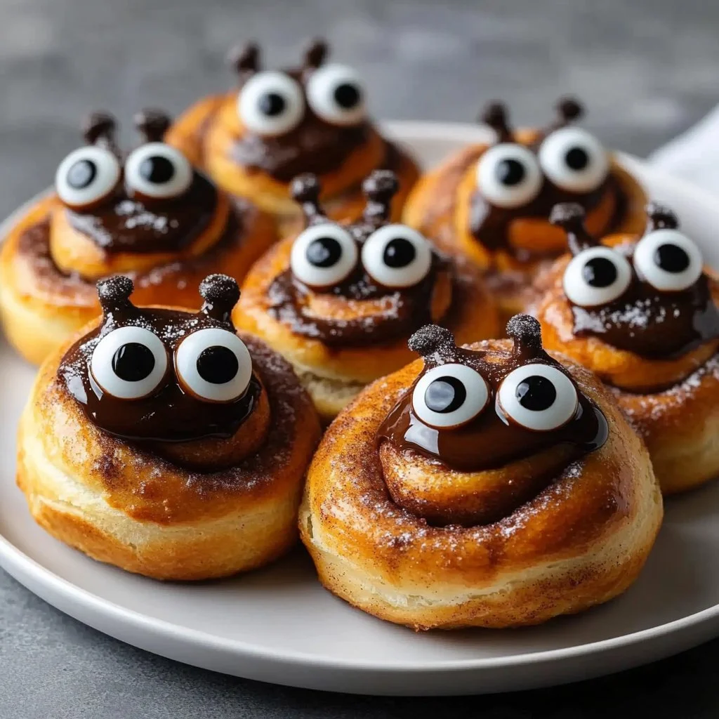 Fun Spooky Cinnamon Rolls for Halloween Breakfast
