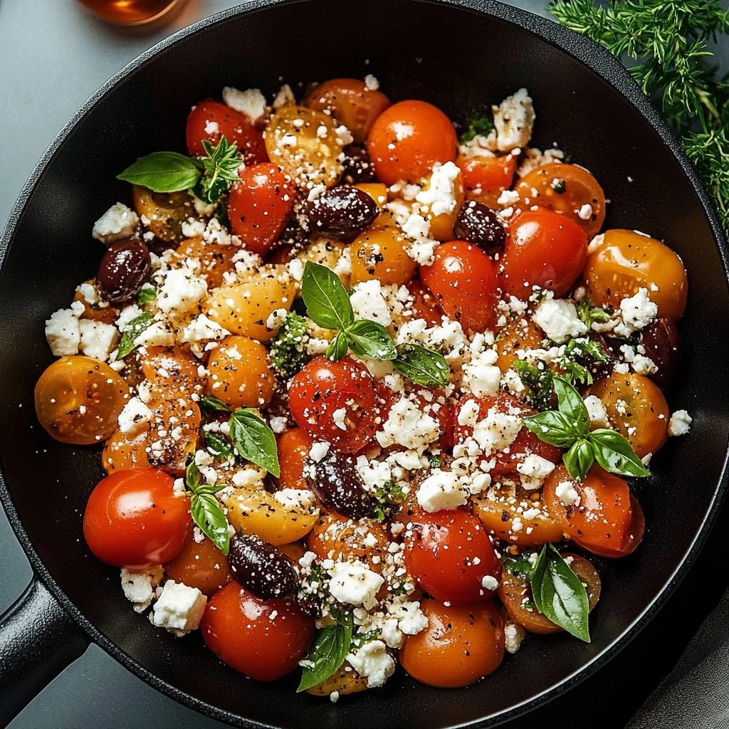 Mediterranean Keto Ground Chicken Skillet with Olives and Feta