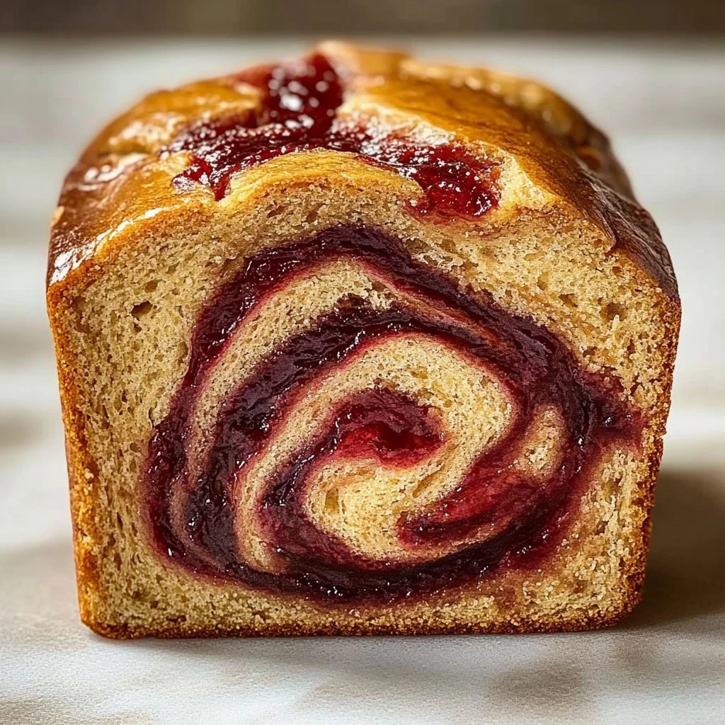 Peanut Butter & Jelly Banana Bread