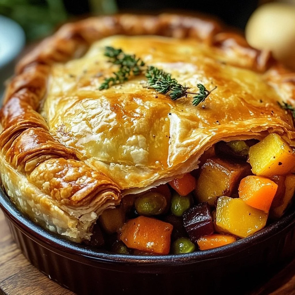 Roasted Autumn Vegetable Pot Pies