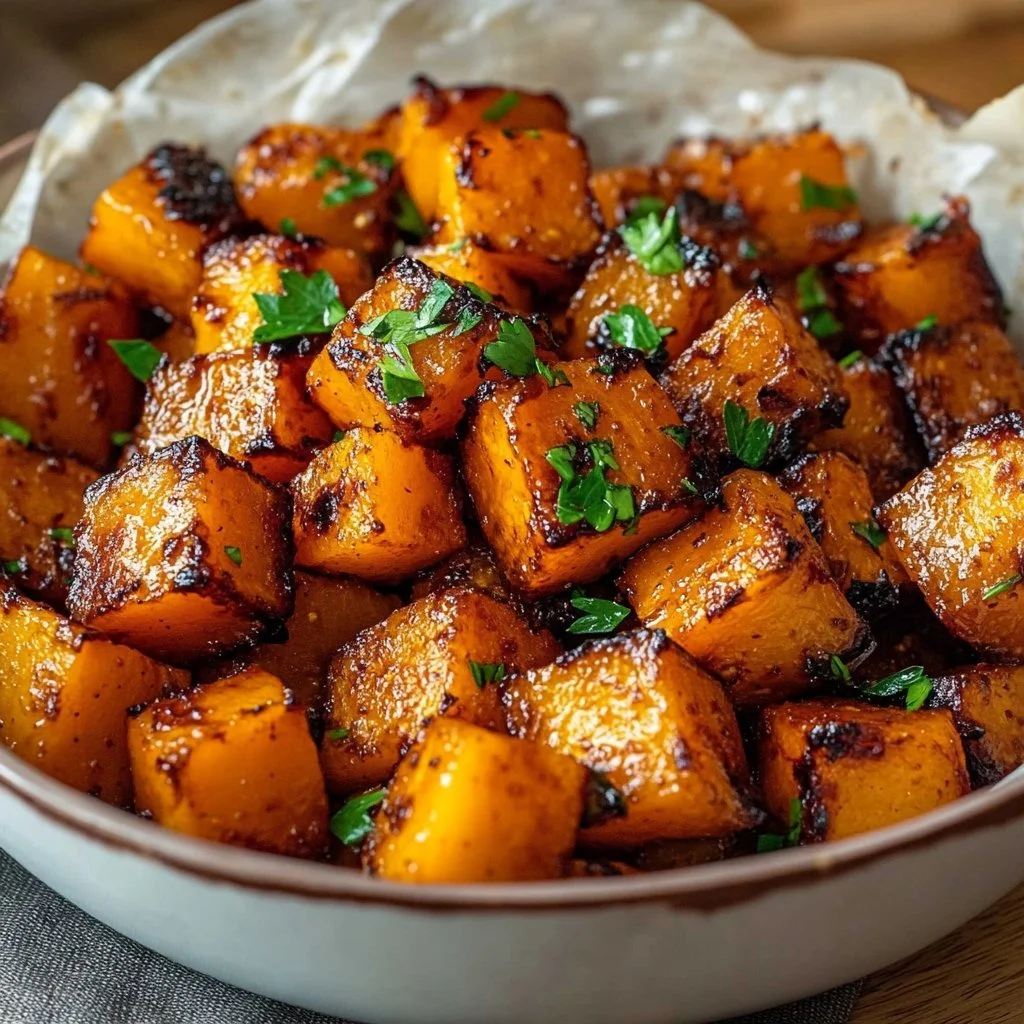 Roasted Sweet Potatoes with Cinnamon & Honey