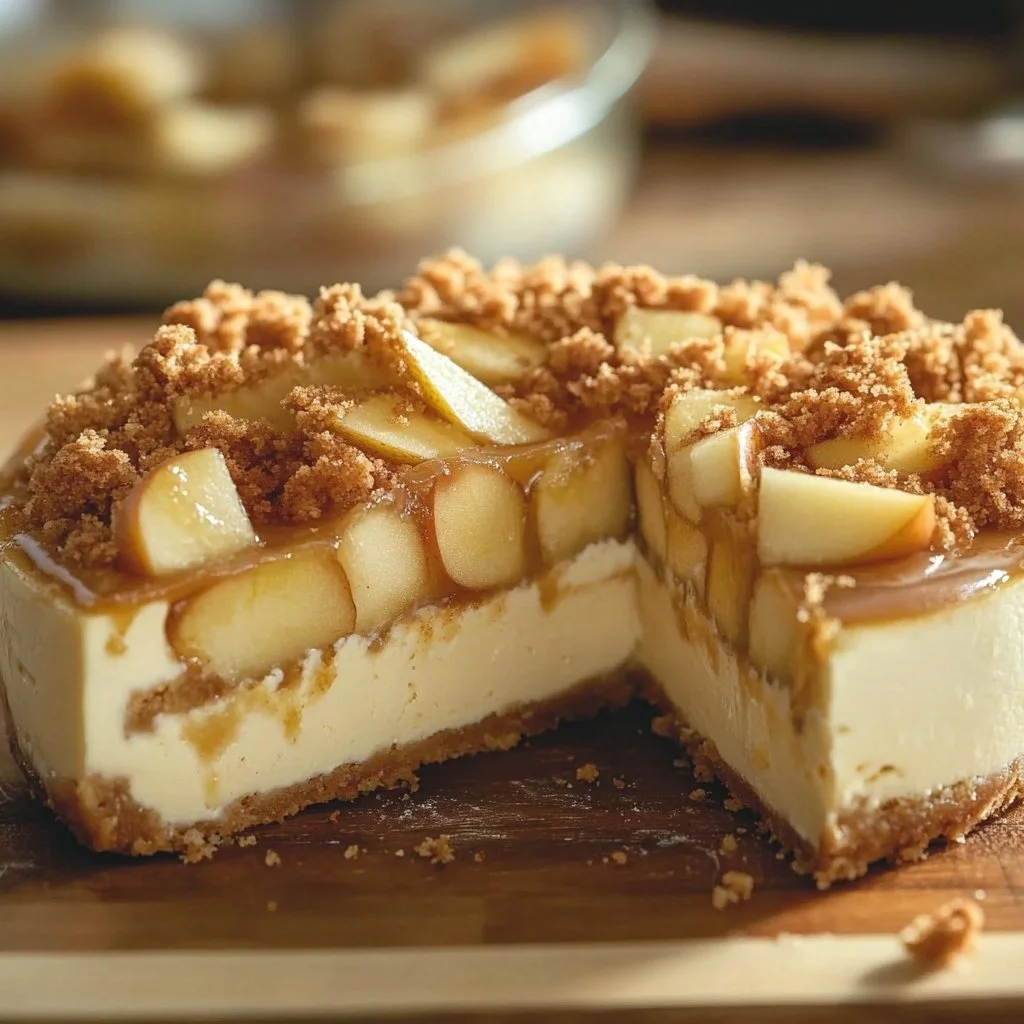 Salted Caramel Apple Pie Cheesecake
