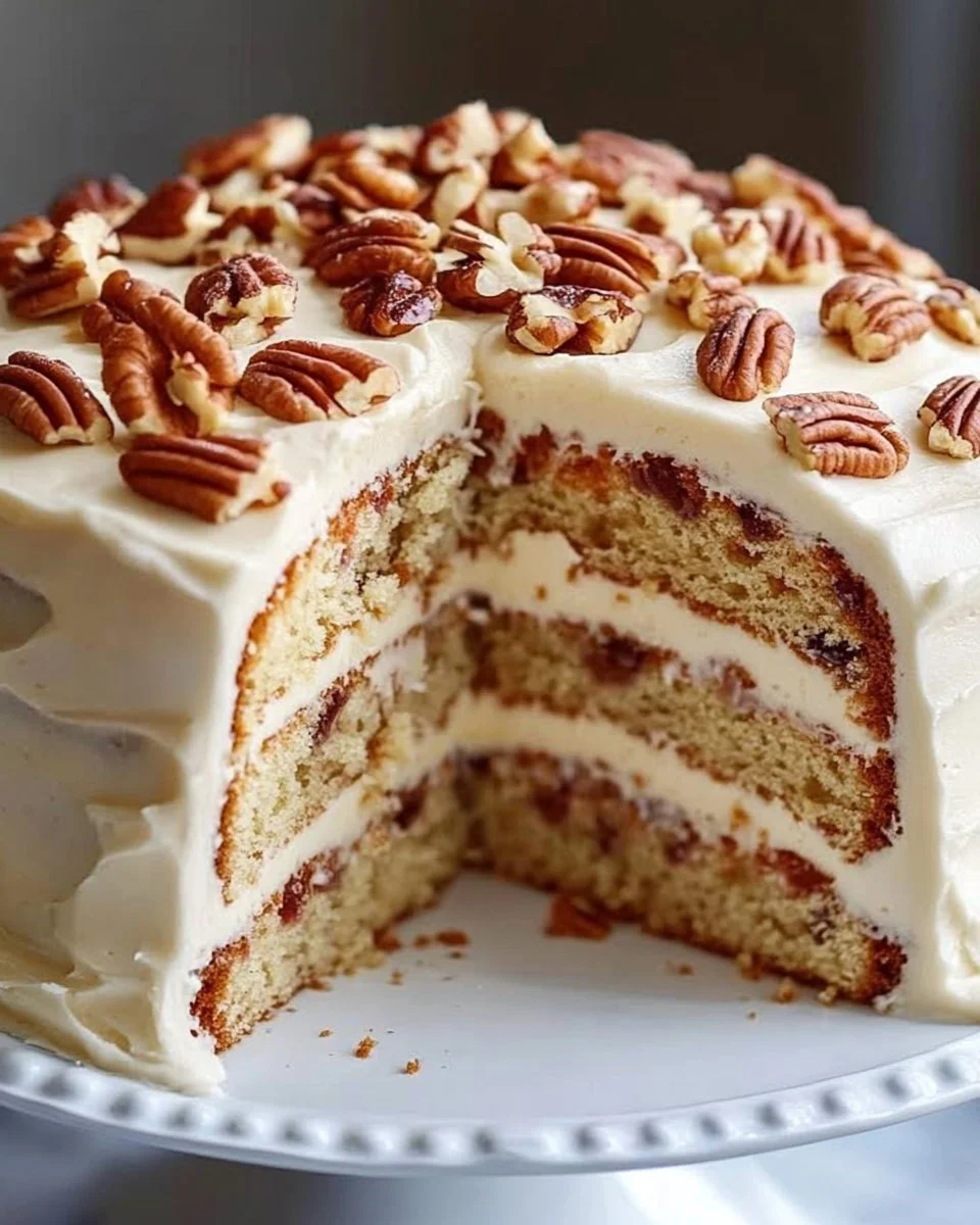 Southern Creamy Pineapple Pecan Cake
