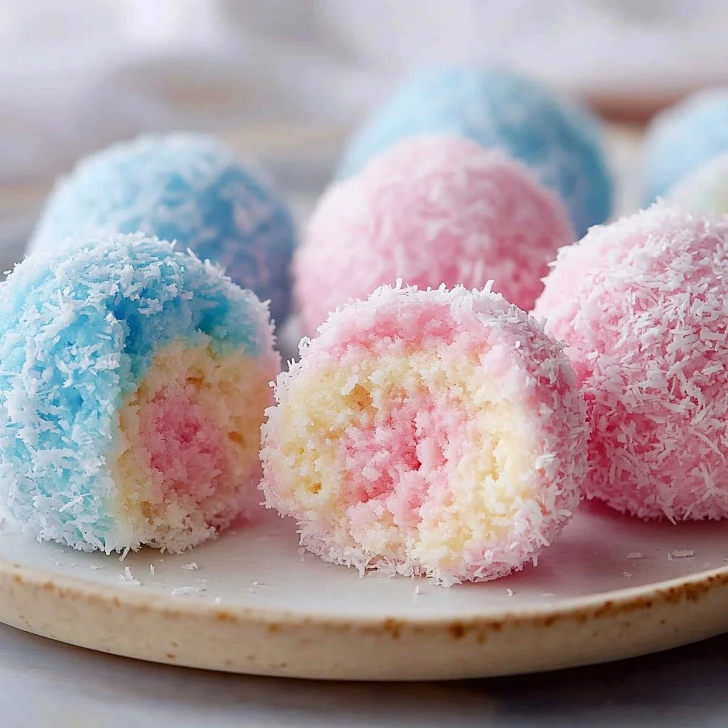Crispy Cotton Candy Cheesecake Bombs