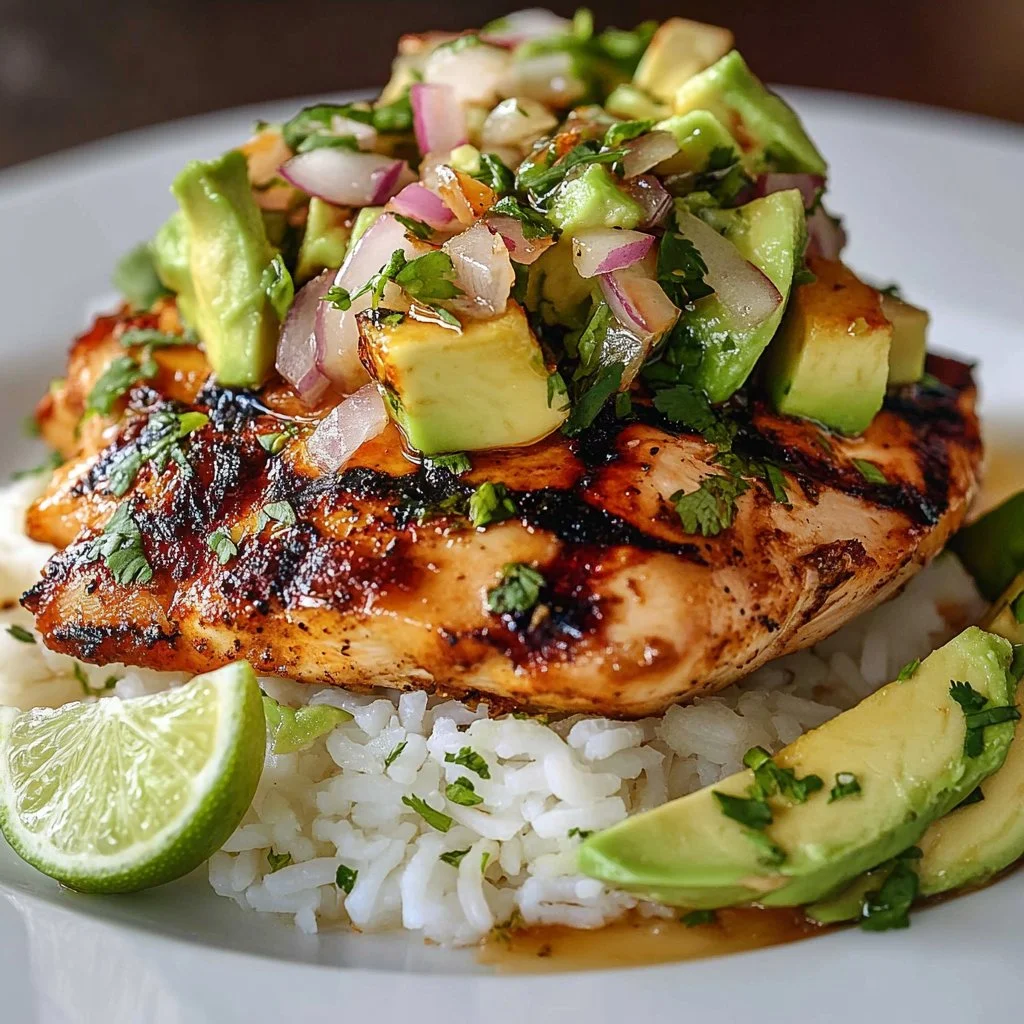Honey Lime Chicken Avocado Rice