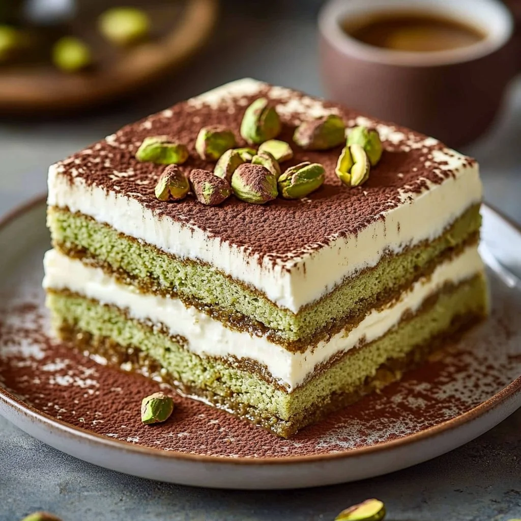 Pistachio Tiramisu Mascarpone Layer