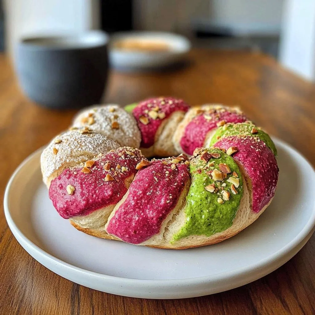 Raspberry Pistachio Sourdough Bagels