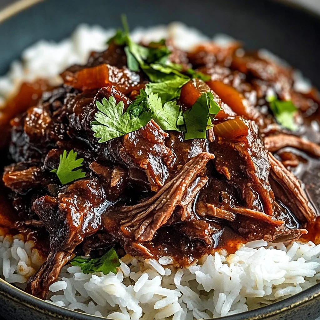 Sweet Savory Caramelized Pulled Beef