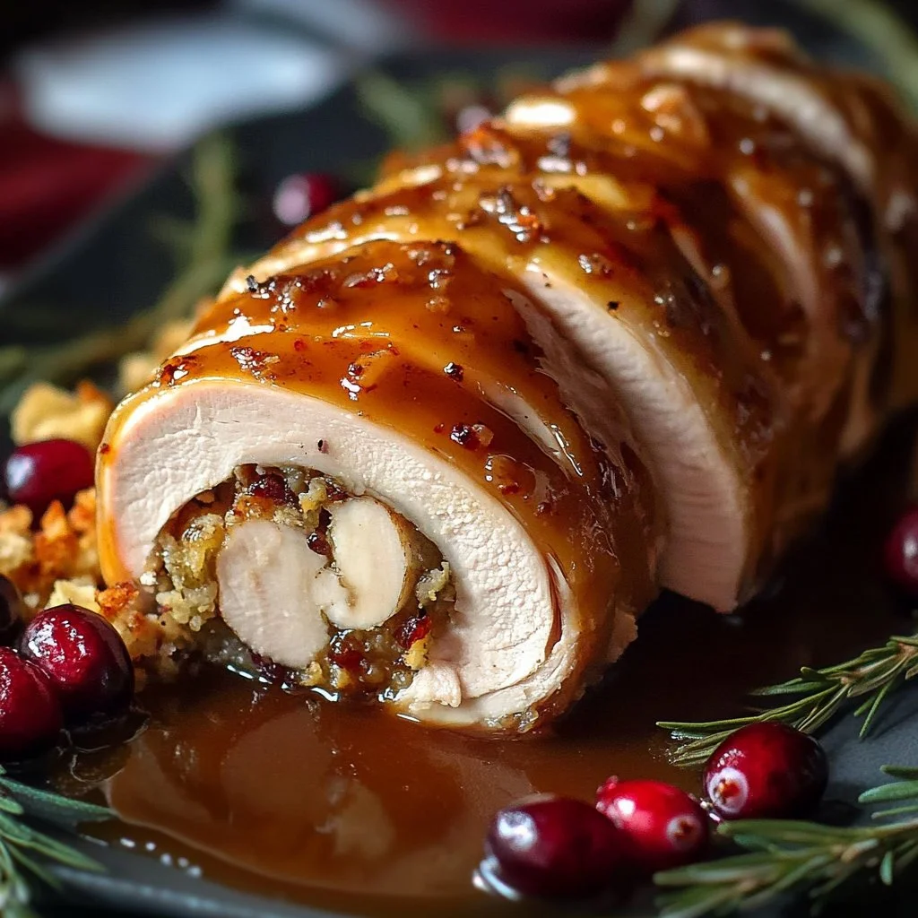 Turkey Roll Ups Stuffing Gravy