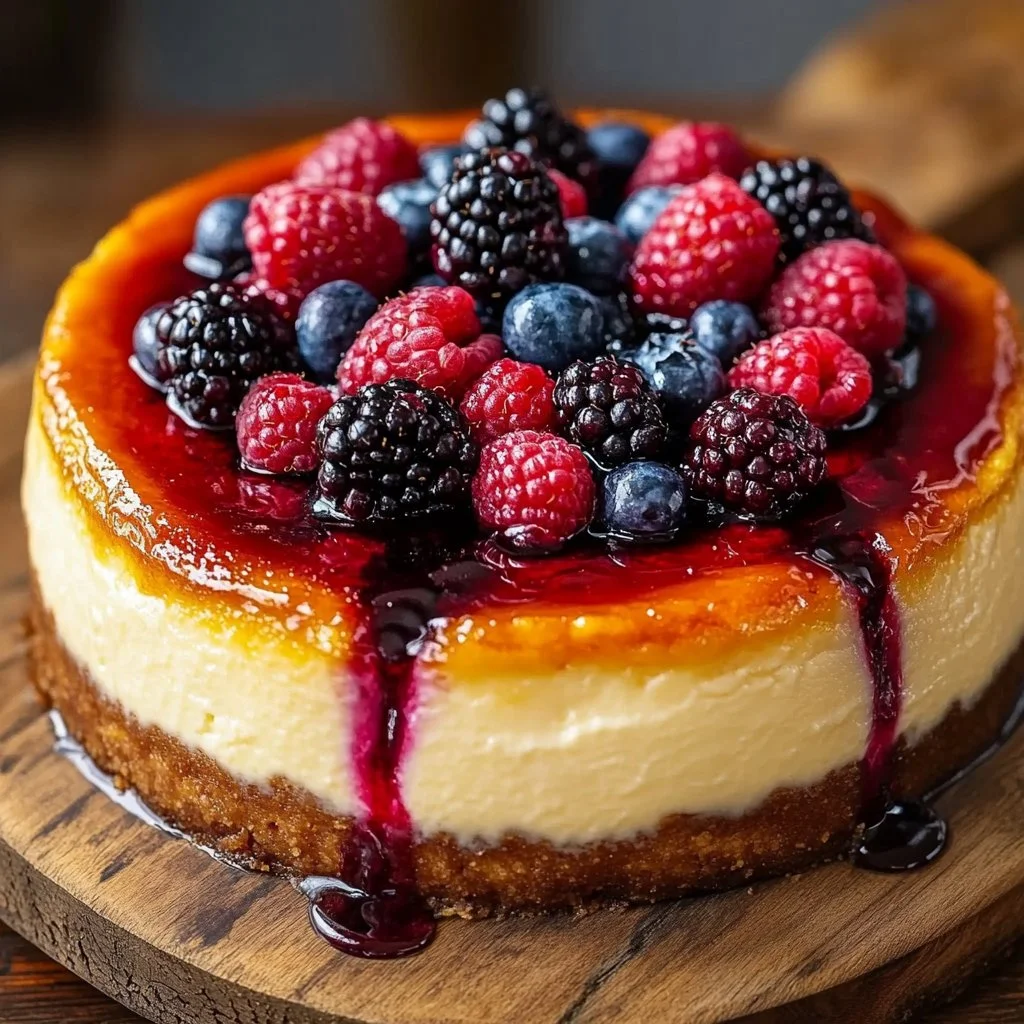 Citrus Berry Burnt Cheesecake