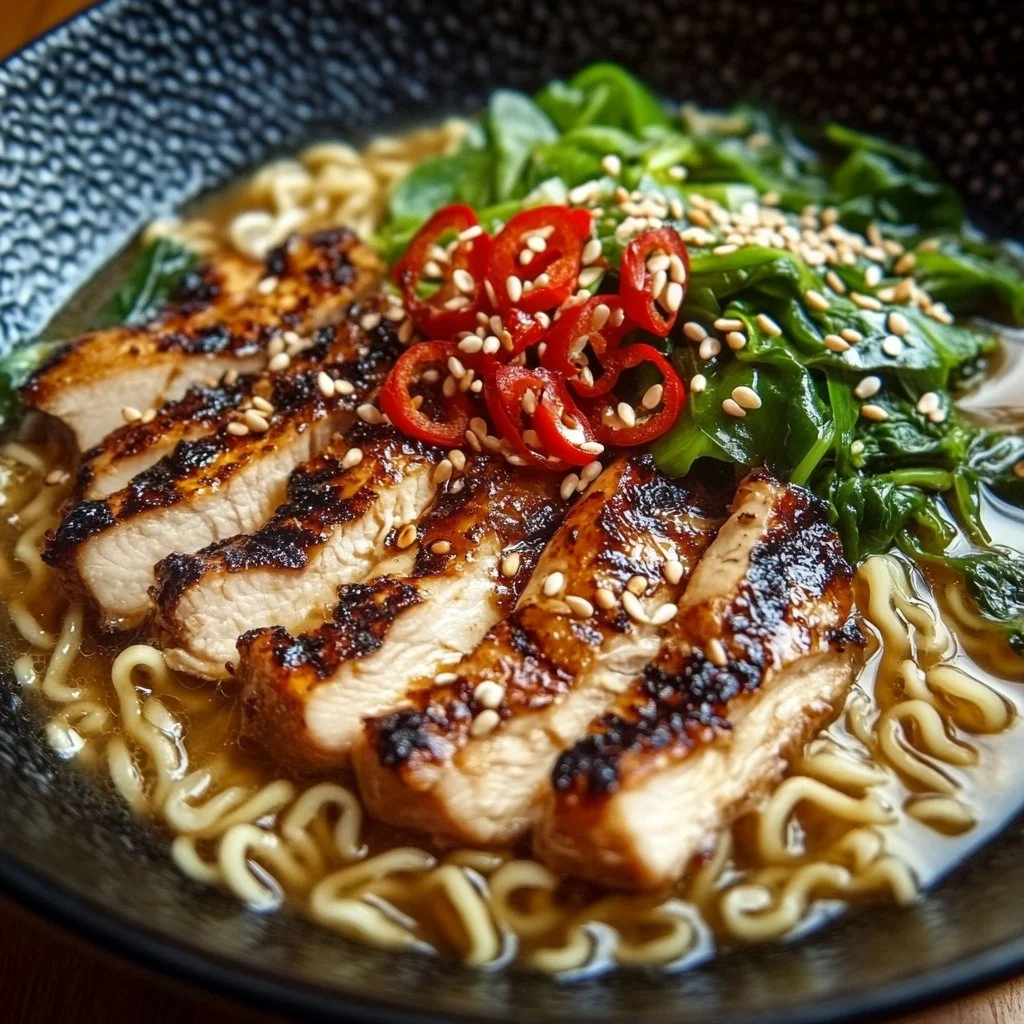 Creamy Garlic Chicken Ramen