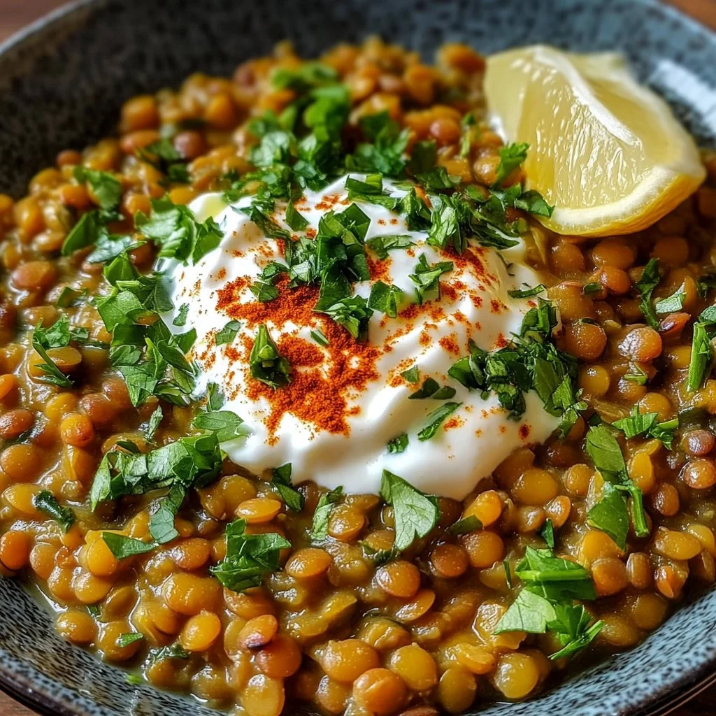 Creamy One-Pan Garlicky Lentil Rice