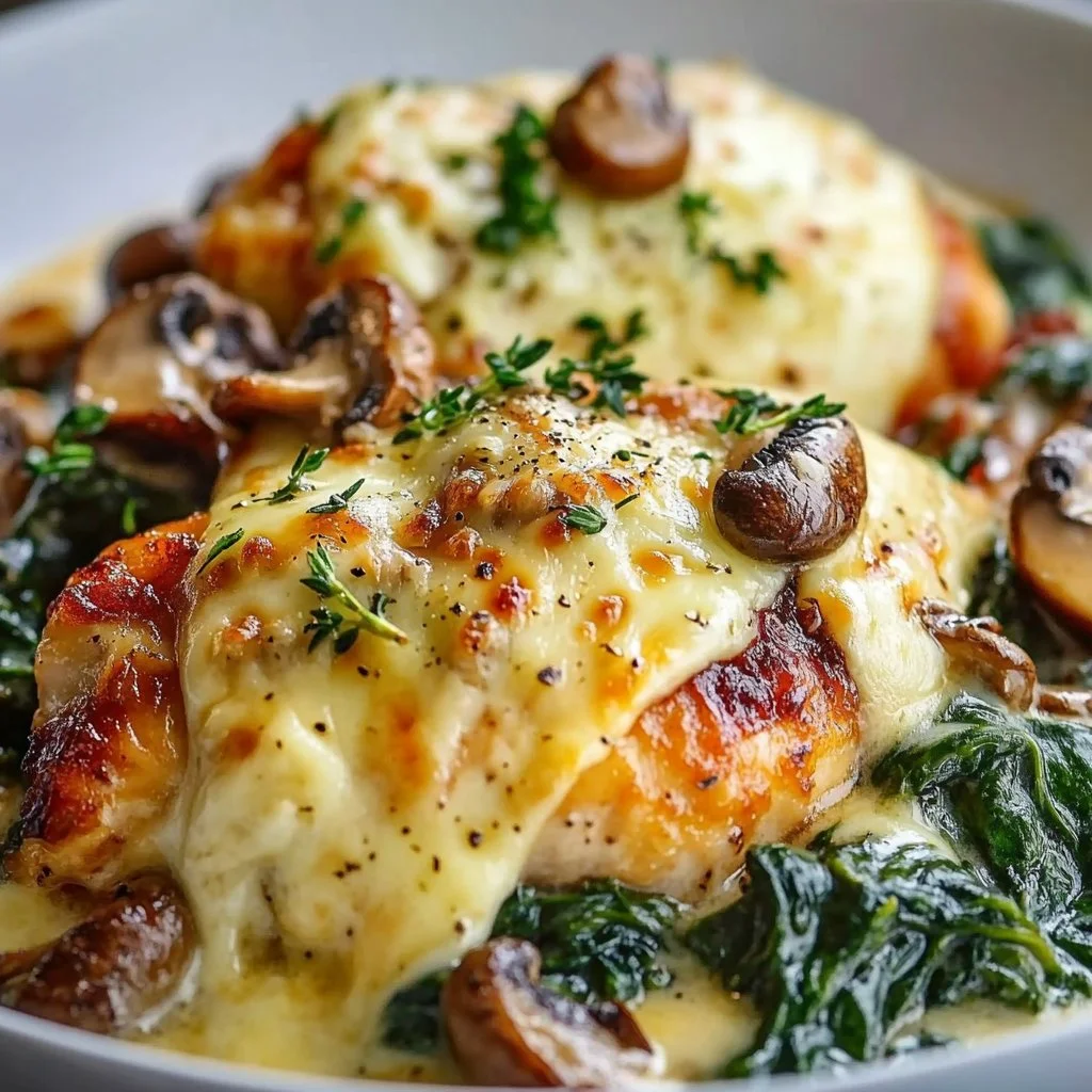 Creamy Spinach and Mushroom Chicken