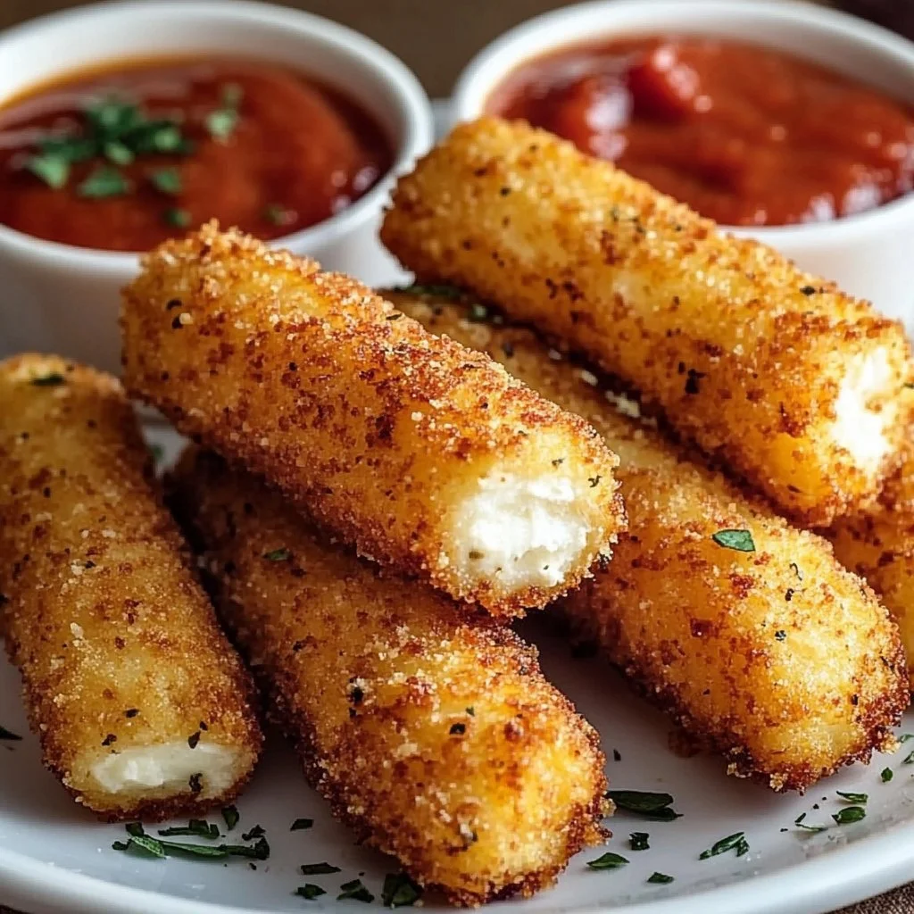 Crispy Homemade Mozzarella Sticks