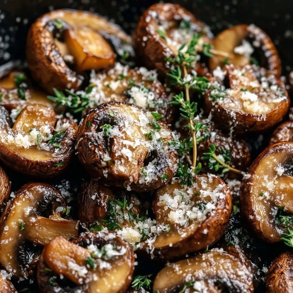 Crispy Parmesan Garlic Mushrooms