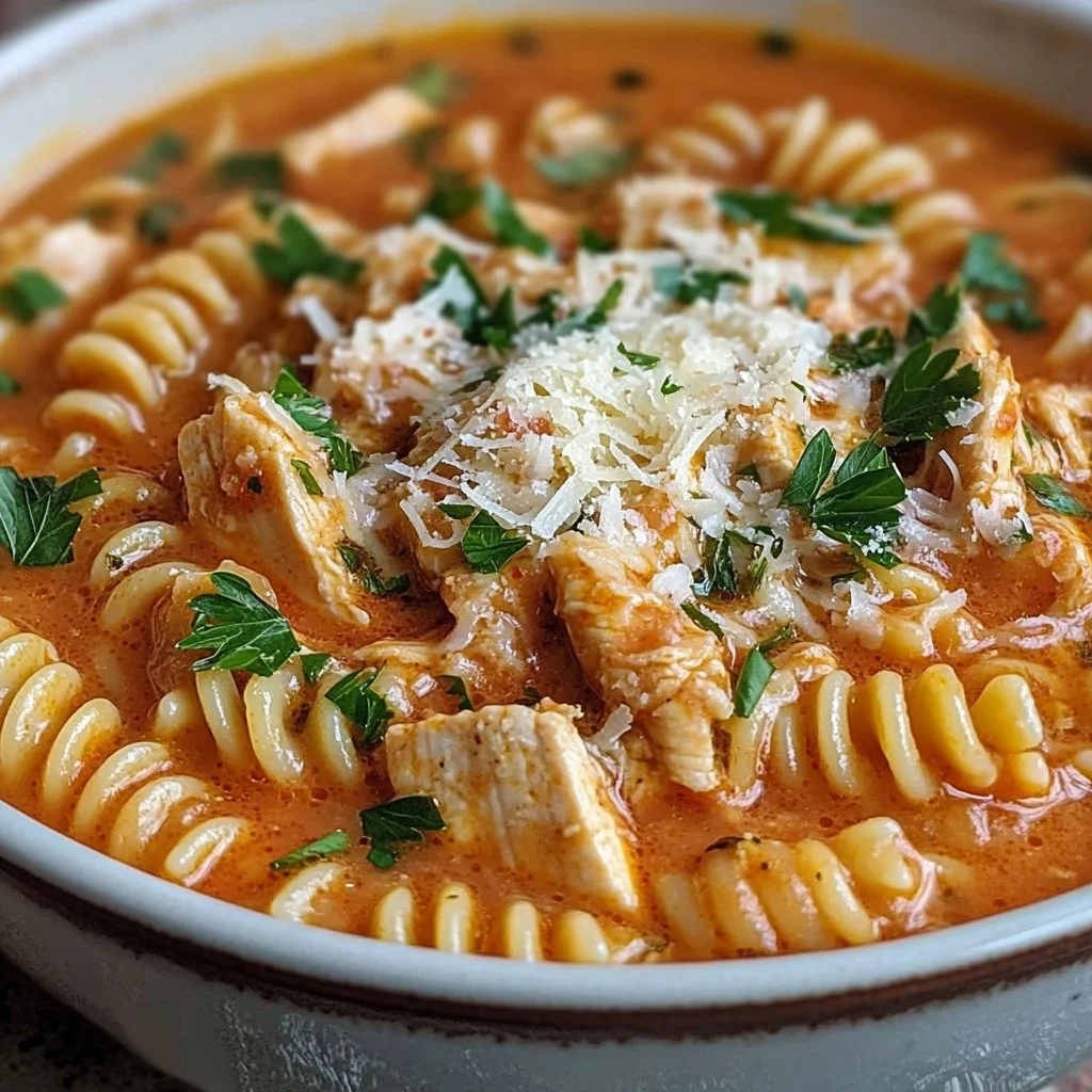 Crockpot Chicken Parmesan Soup
